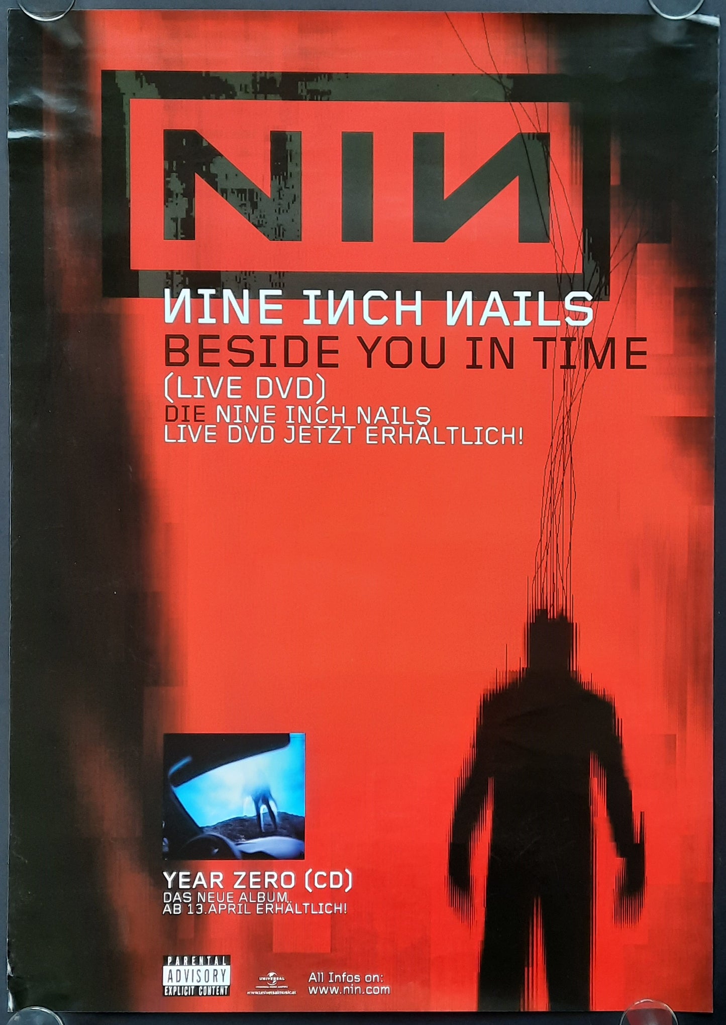 NINE INCH NAILS 2007 Promotion Poster Album "Beside You In Time" 2