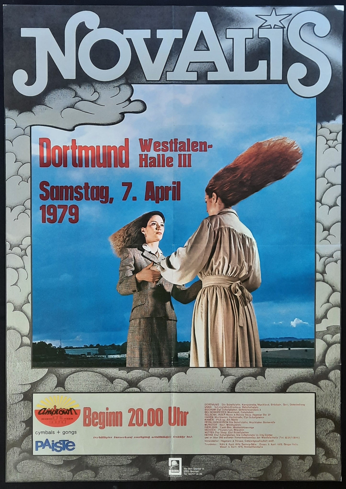 NOVALIS Original Concert Poster April 7, 1979 Dortmund Germany