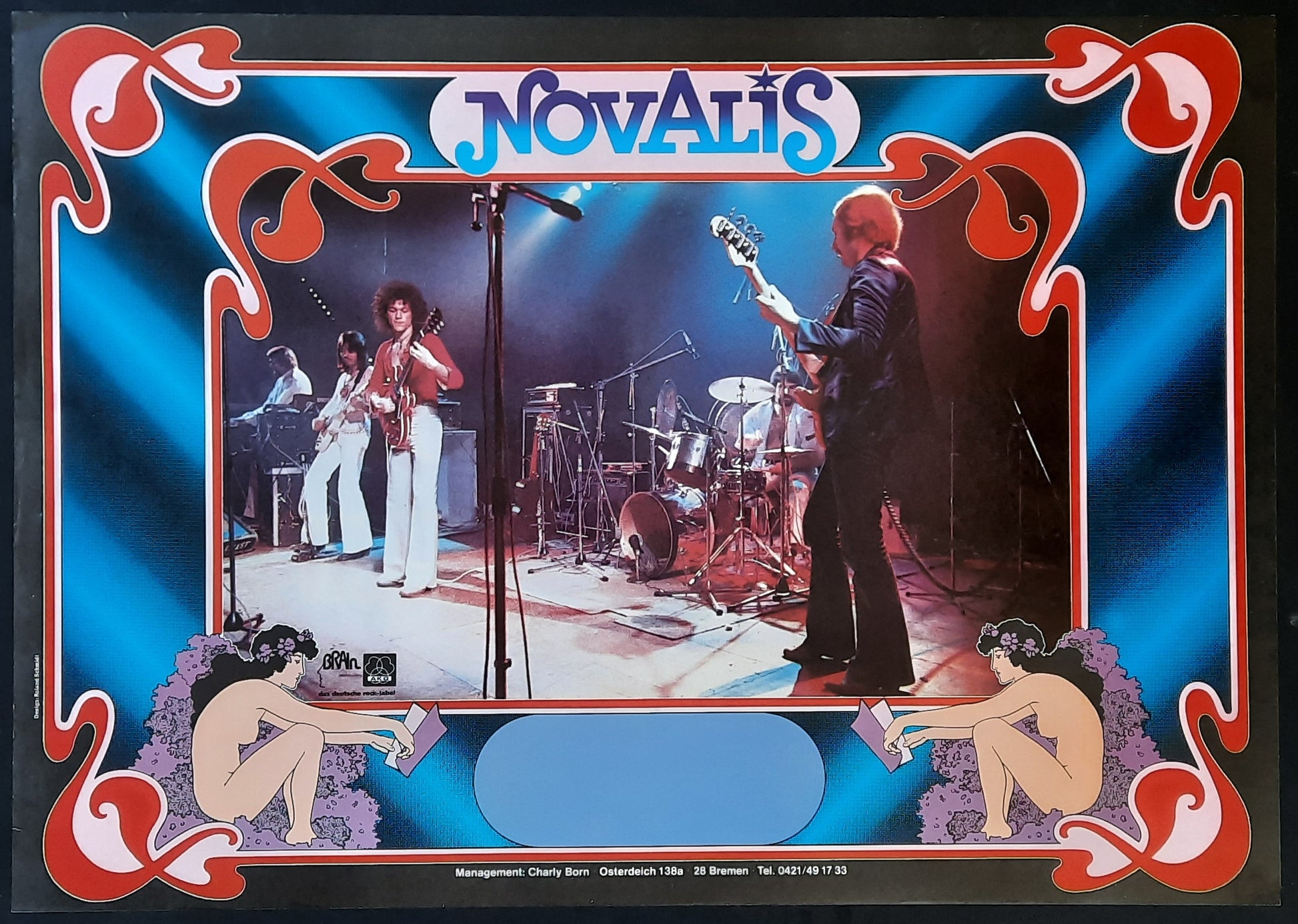 NOVALIS Original Concert Poster 1977 Germany 1