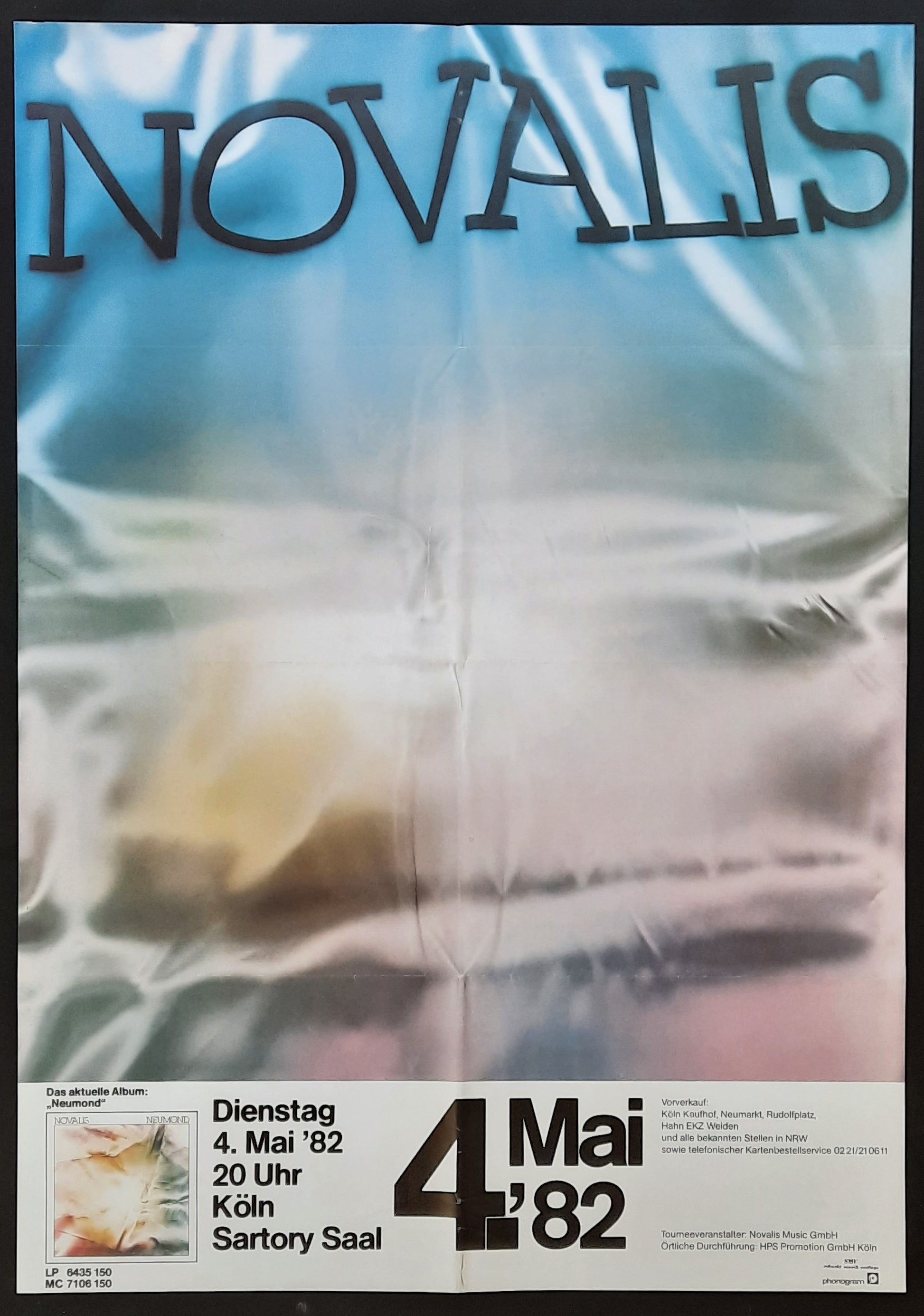 NOVALIS Original Concert Poster May 4, 1982 Cologne Germany 1