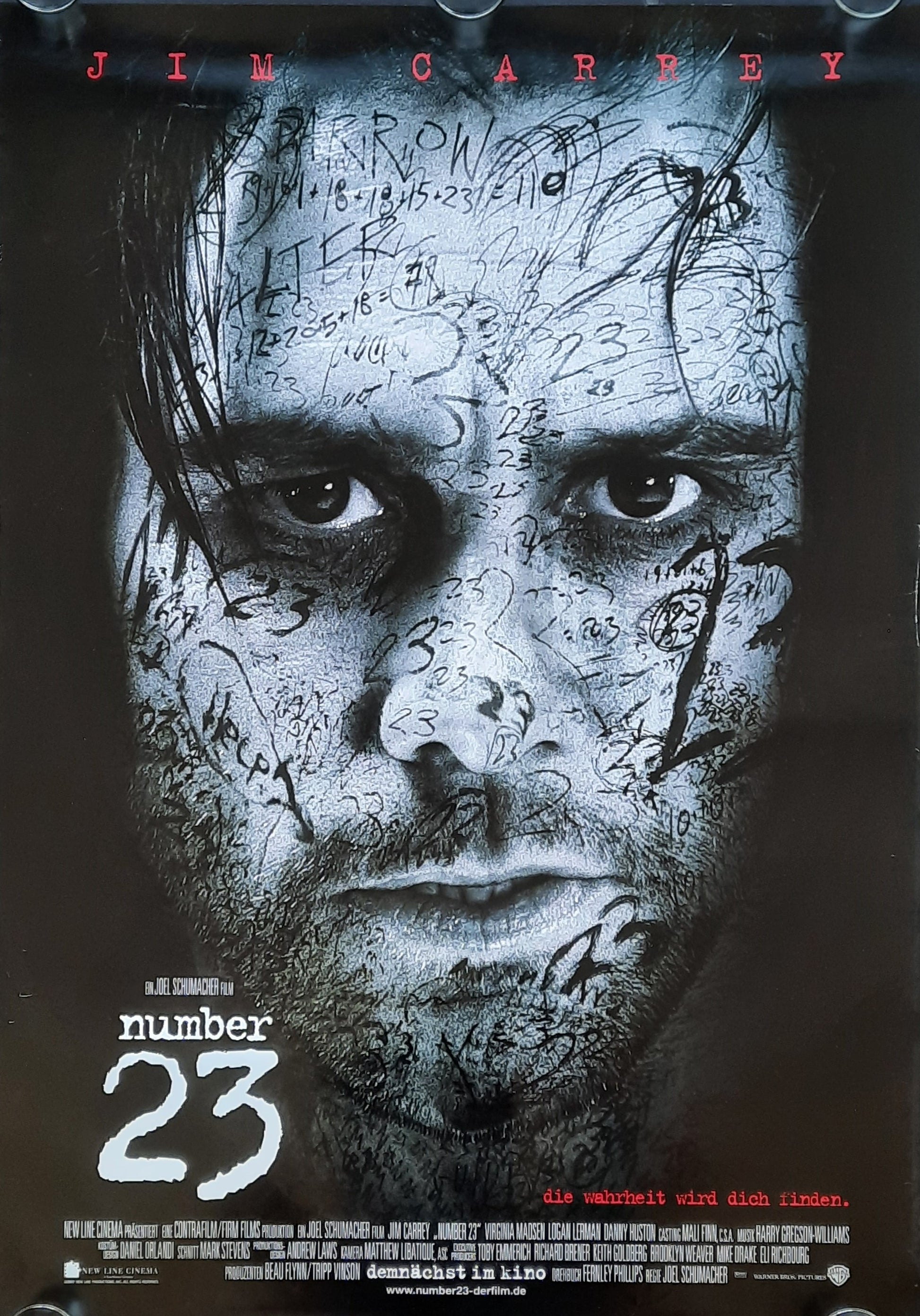 NUMBER 23 Original Movie Poster 2007 Schumacher German 1-Sheet ROLLED 1