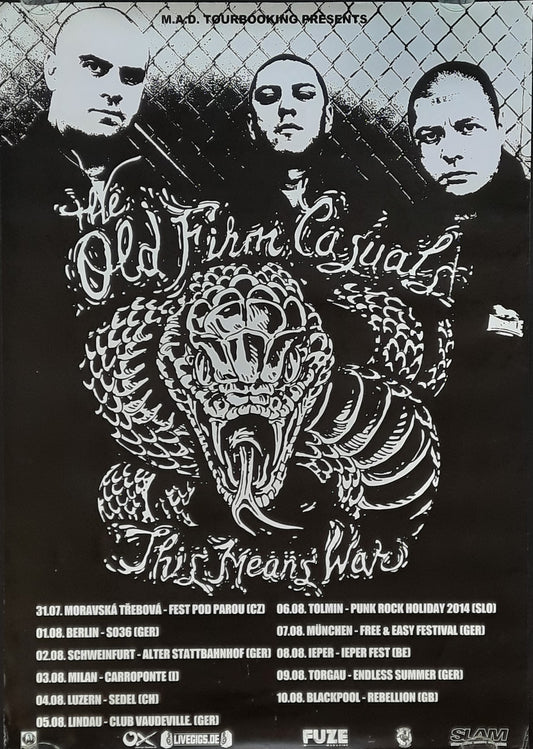 OLD FIRM CASUALS Original Concert Poster 1