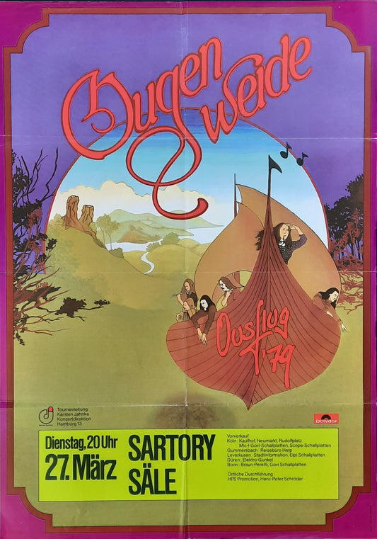 OUGENWEIDE Original Concert Poster March, 27 1979 Cologne Germany 1