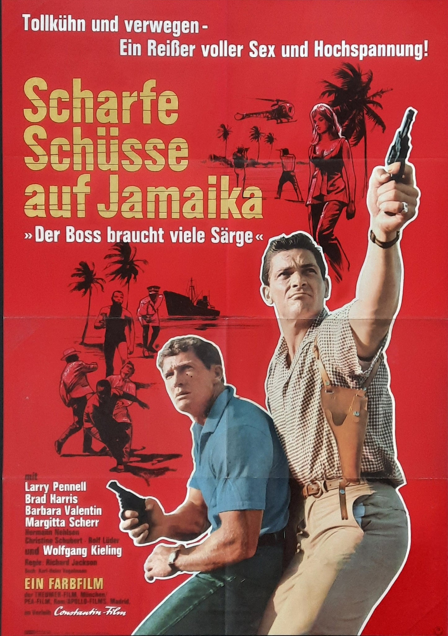 OUR MAN IN JAMAICA Original Movie Poster 1965 Richard Jackson German 1-Sheet Poster