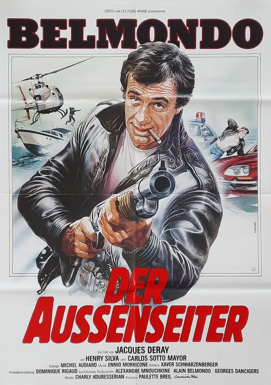 OUTSIDER (Le Marginal) 1983 Original Movie Poster Jean P. Belmondo German 1-Sheet