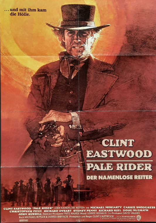 PALE RIDER 1985 Clint Eastwood Original Movie Poster German 1-Sheet