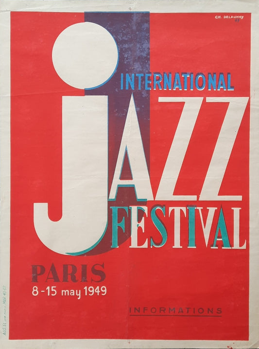 PARIS JAZZ FESTIVAL 1949 Original Concert Poster