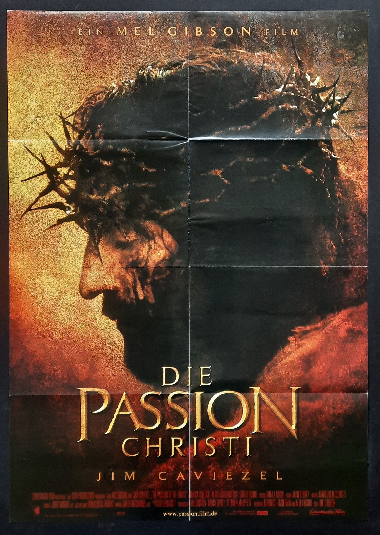 PASSION OF THE CHRIST Original Movie Poster 2004 Mel Gibson Jim Caviezel German 1-Sheet