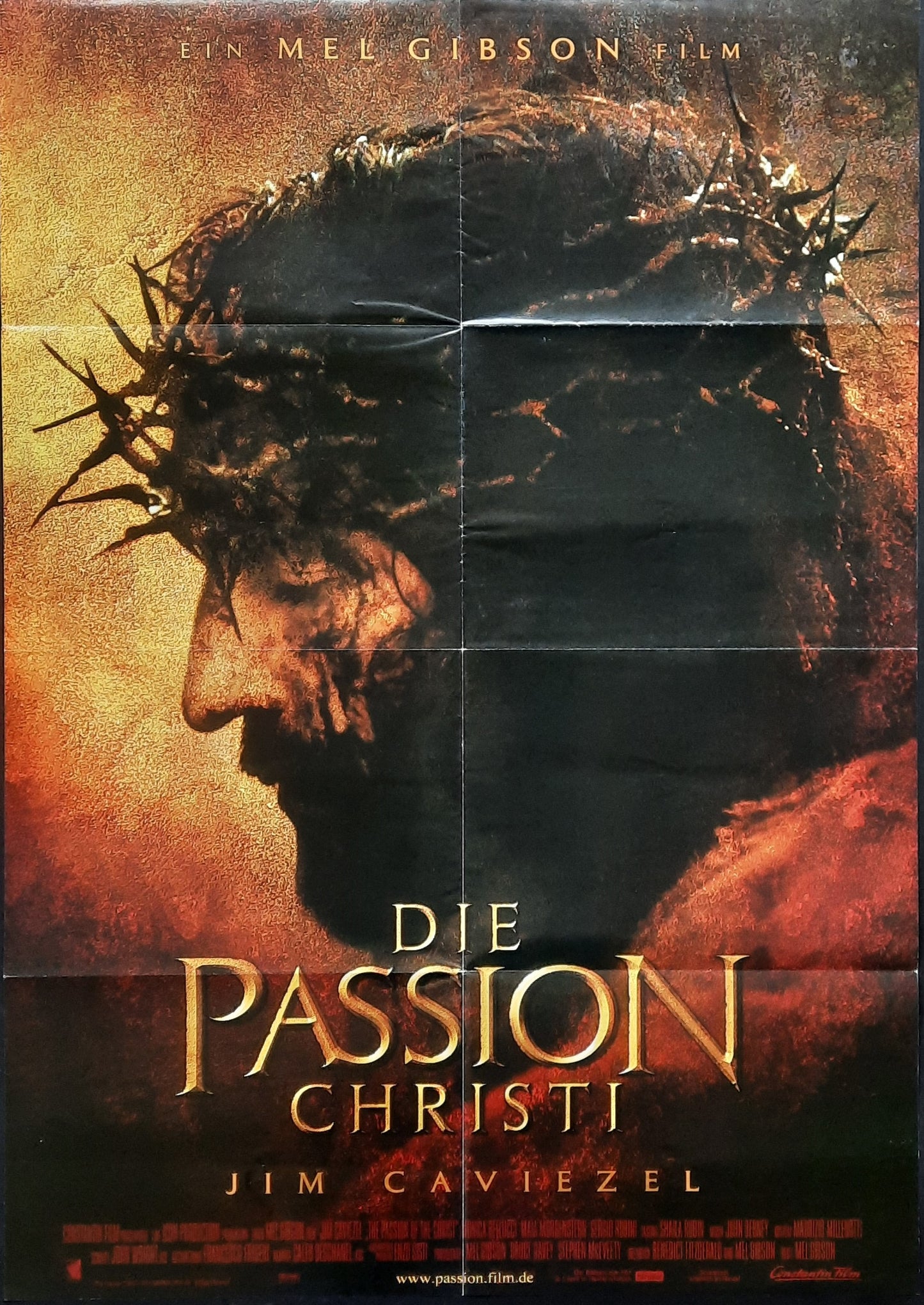 PASSION OF THE CHRIST Original Movie Poster 2004 Mel Gibson Jim Caviezel German 1-Sheet