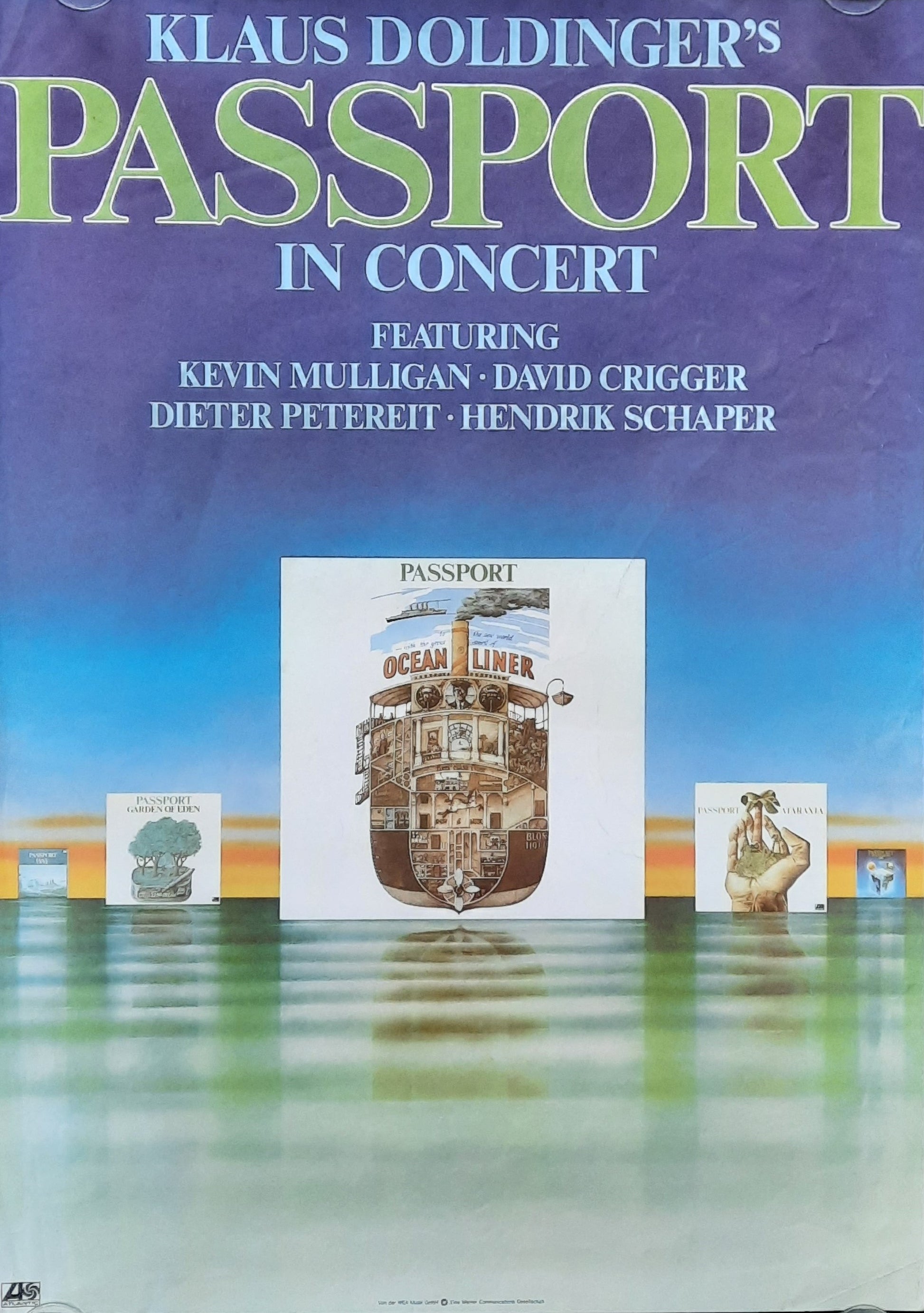 PASSPORT Klaus Doldinger 1978 Original Concert Poster Germany