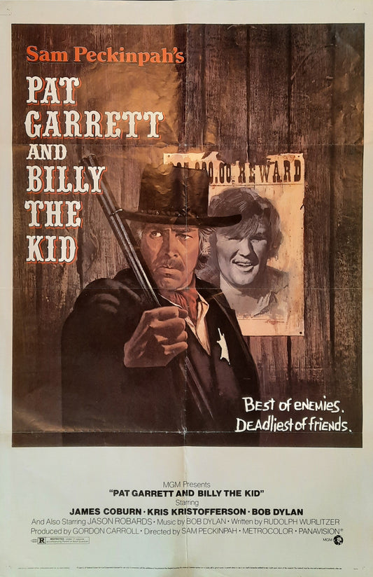 PAT GARRETT & BILLY THE KID Original Movie Poster 1973 Coburn Kristoffersen Dylan