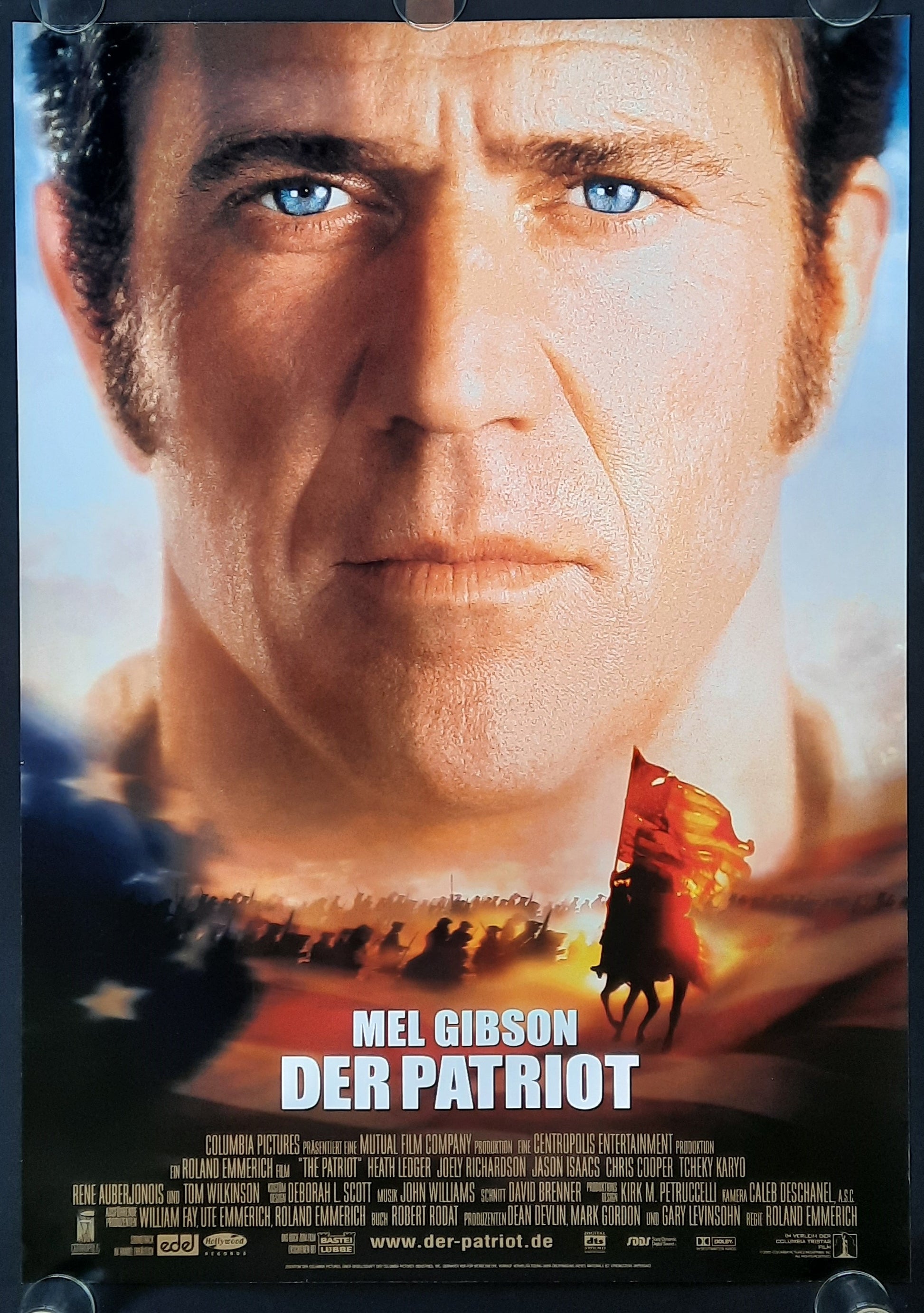 PATRIOT Original Movie Poster 2000 Mel Gibson German 1-Sheet ROLLED