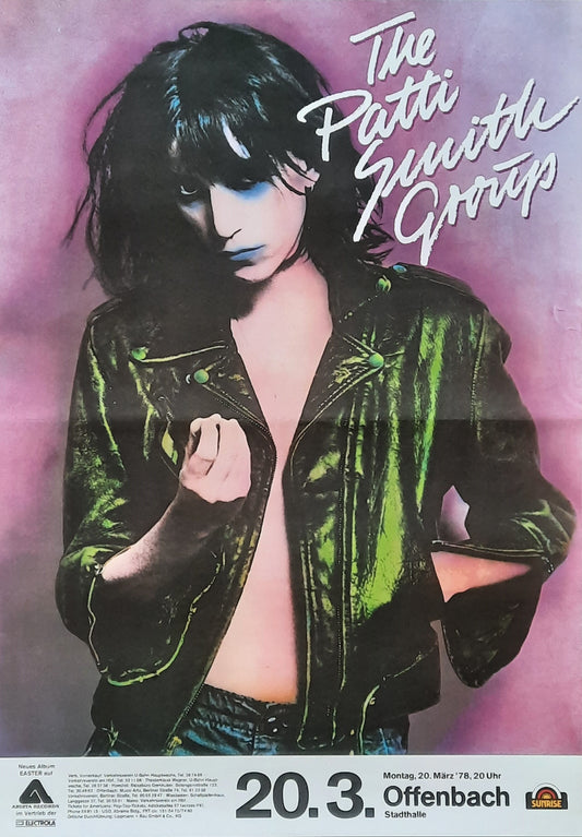 PATTI SMITH Original Concert Poster March 20, 1978 Offenbach Germany 1