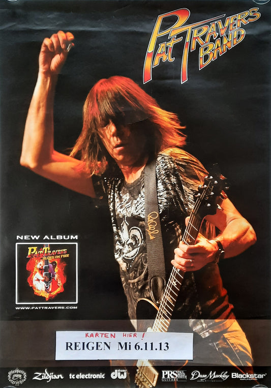 PAT TRAVERS 2013 Original Concert Poster November 6th Vienna Austria