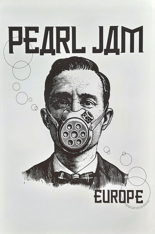 PEARL JAM 2000 Original Tour Concert Merch Poster Europe 1st print