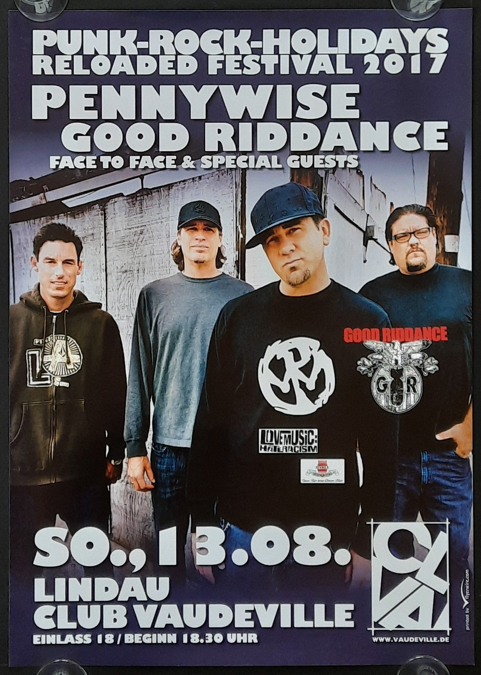 PENNYWISE - GOOD RIDDANCE Original Concert Poster August 13, 2017 Lindau Germany 42x59c (6) 1
