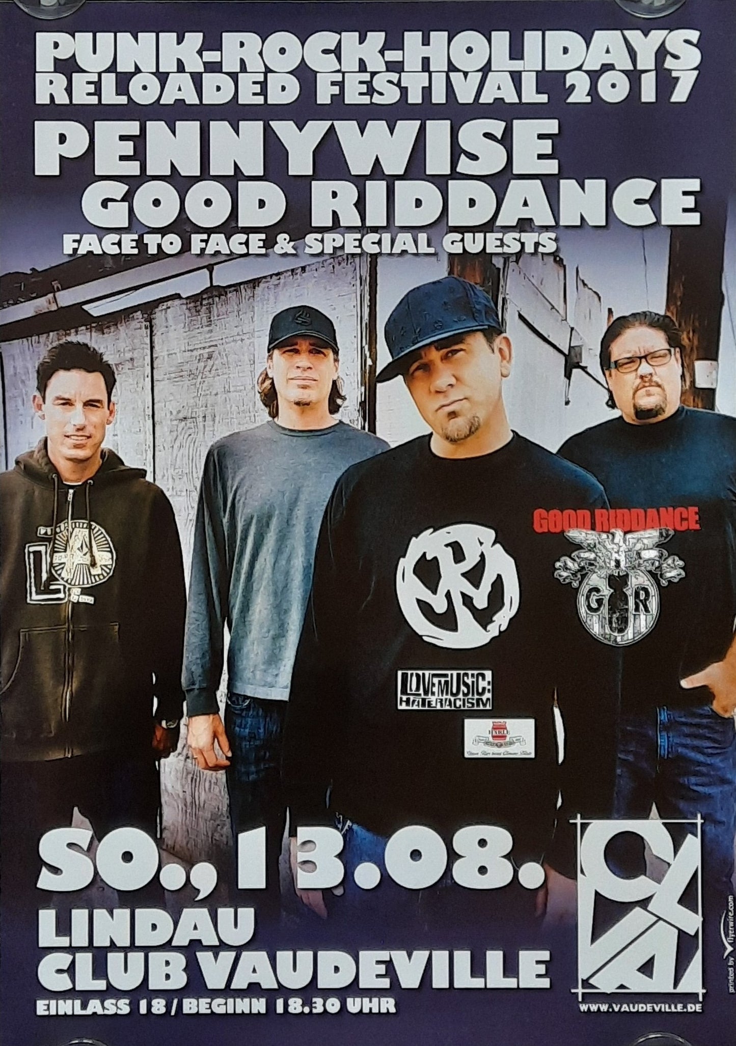PENNYWISE - GOOD RIDDANCE Original Concert Poster August 13, 2017 Lindau Germany 42x59c (6) 1