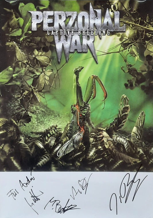 PERZONAL WAR 2012 Original Promotion Poster - Album Captive Breeding SIGNED
