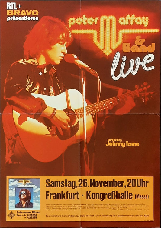 PETER MAFFAY Original Concert Poster November 26, 1977 Frankfurt Germany A2 1