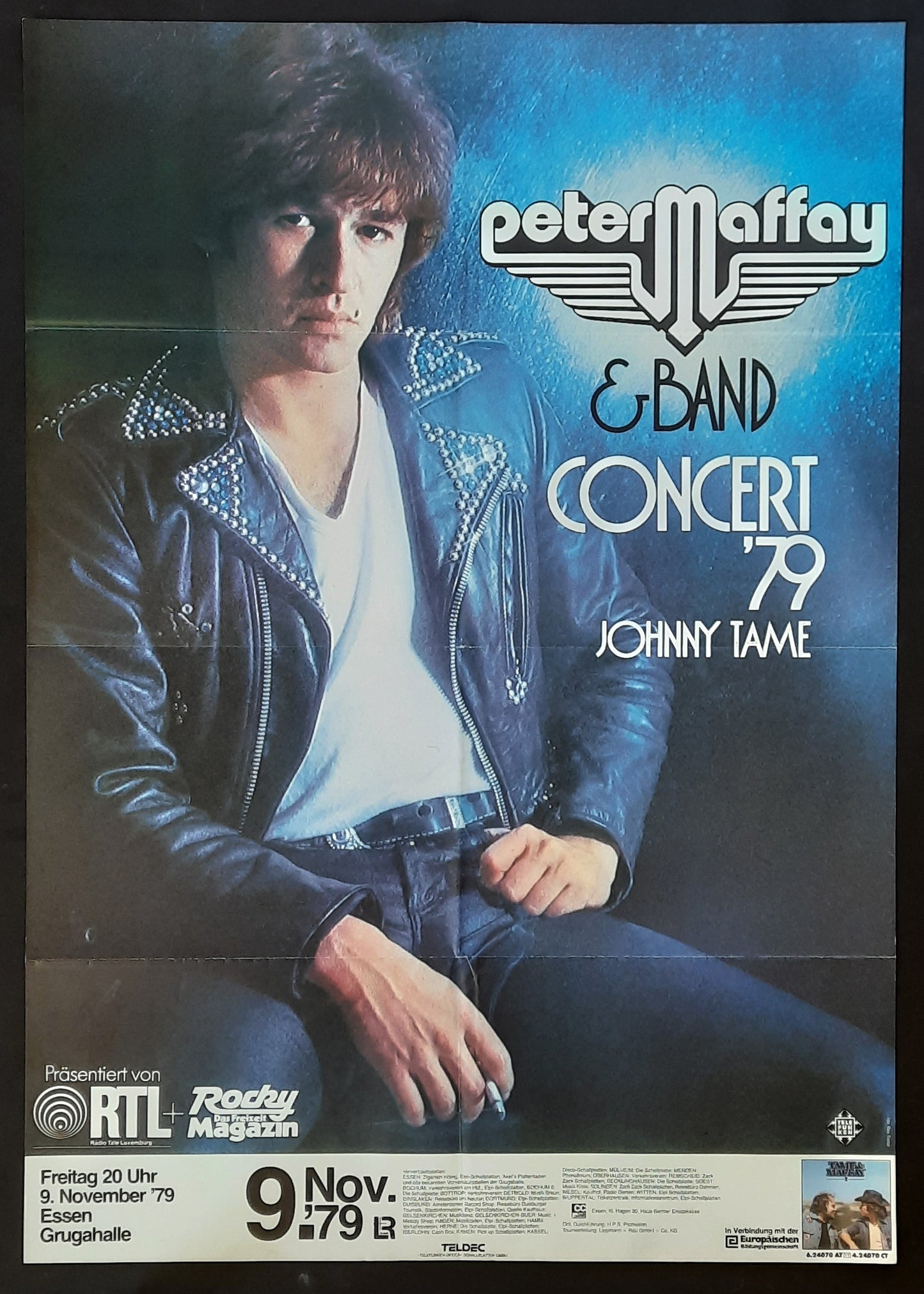PETER MAFFAY Original Concert Poster November 9, 1979 Essen Germany 1