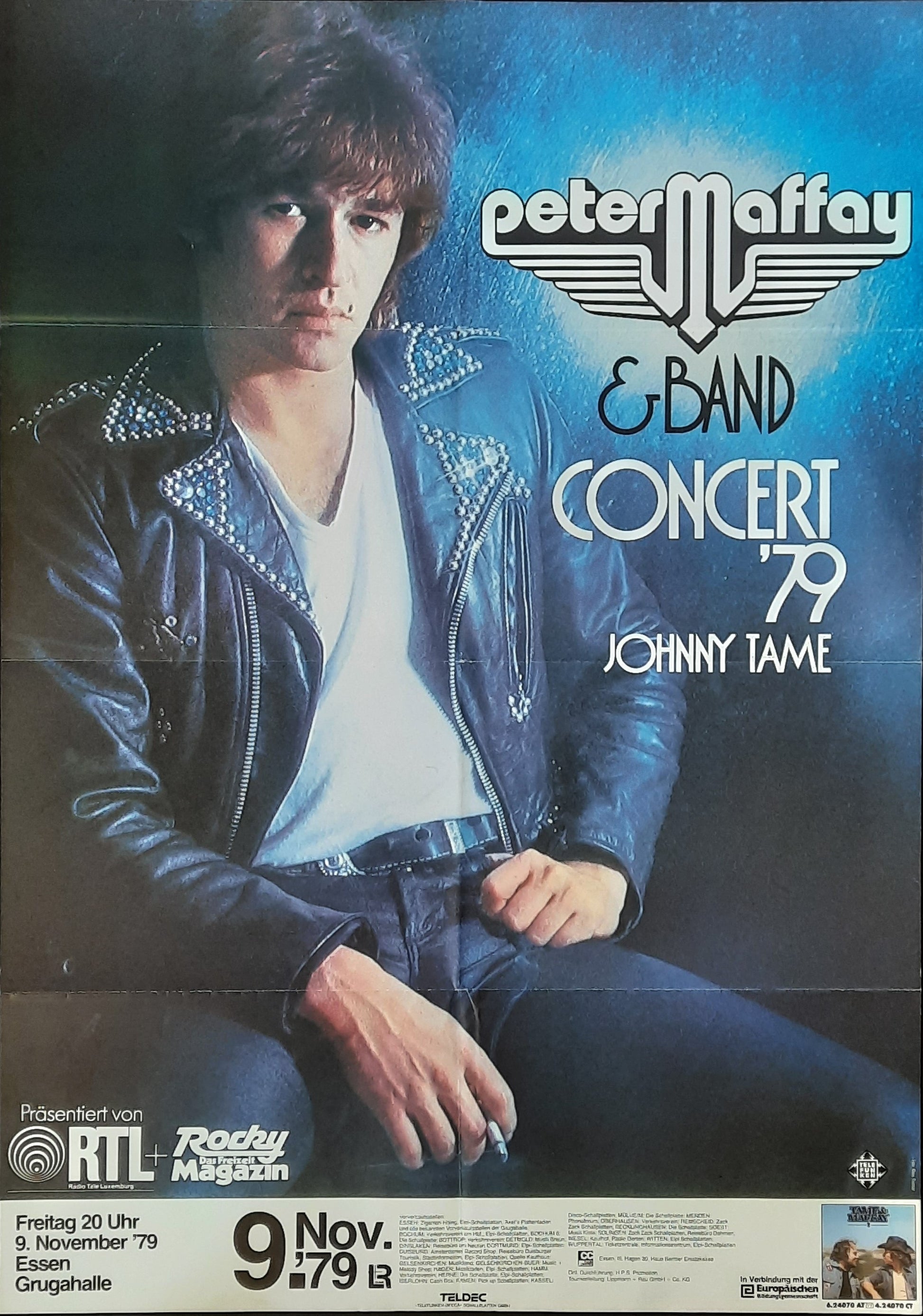 PETER MAFFAY Original Concert Poster November 9, 1979 Essen Germany 1