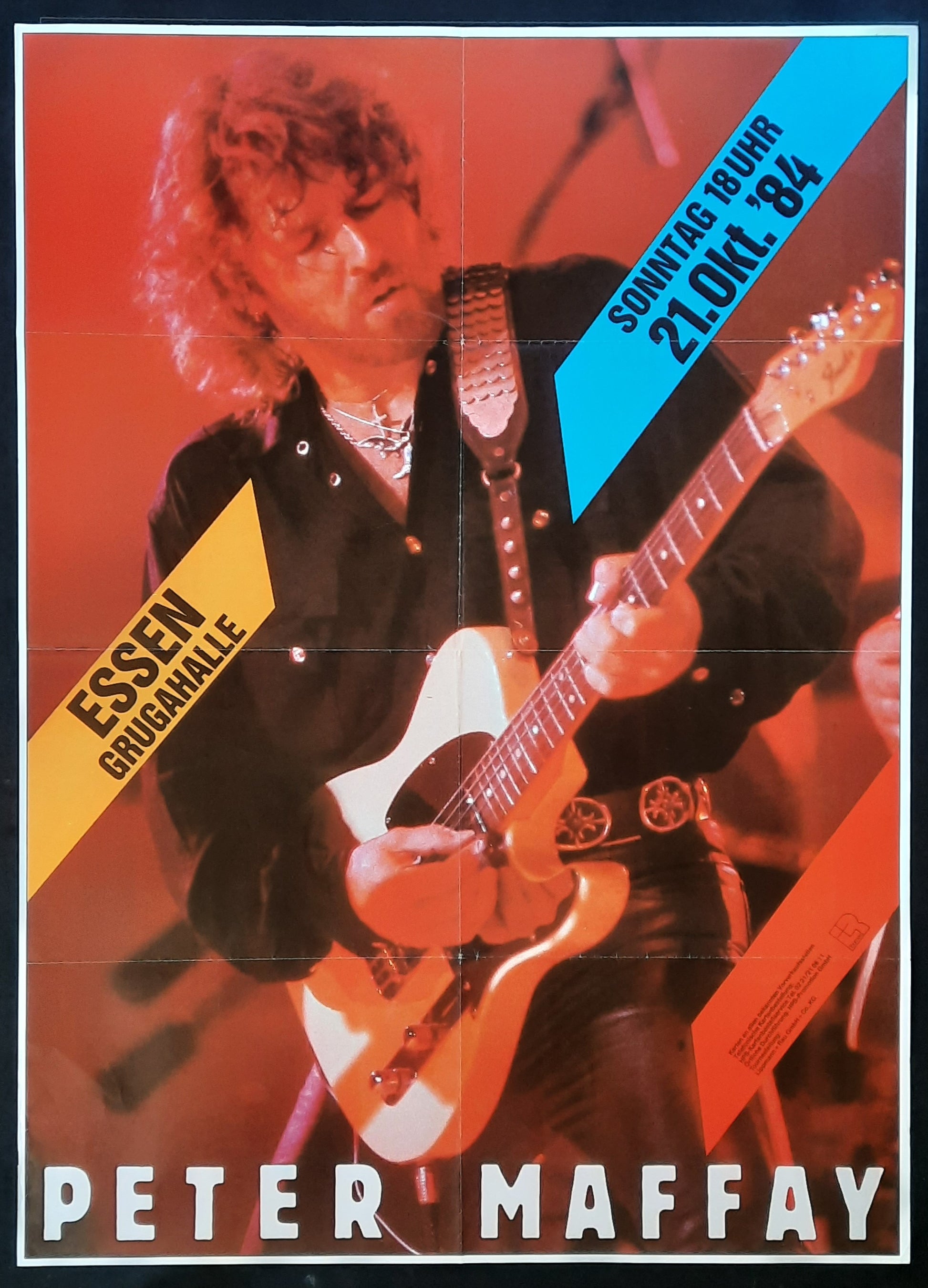 PETER MAFFAY Original Concert Poster October 21, 1984 Essen Germany 1