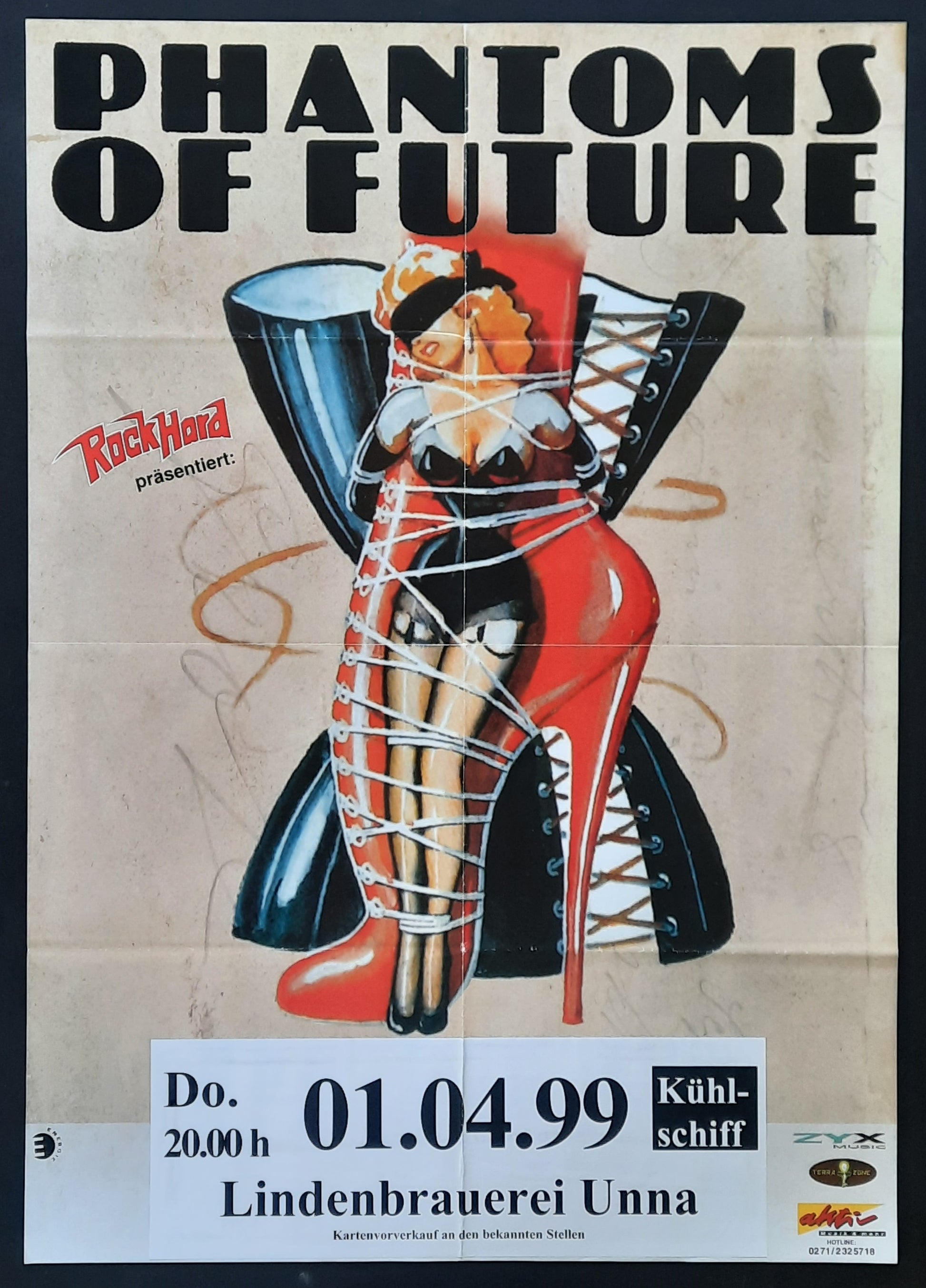 PHANTOMS OF FUTURE Original Concert Poster April 1, 1999 Unna Germany 1