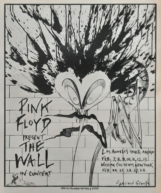 PINK FLOYD 1980 Original Press Advertisement "The Wall - 1st Show Los Angeles & New York"