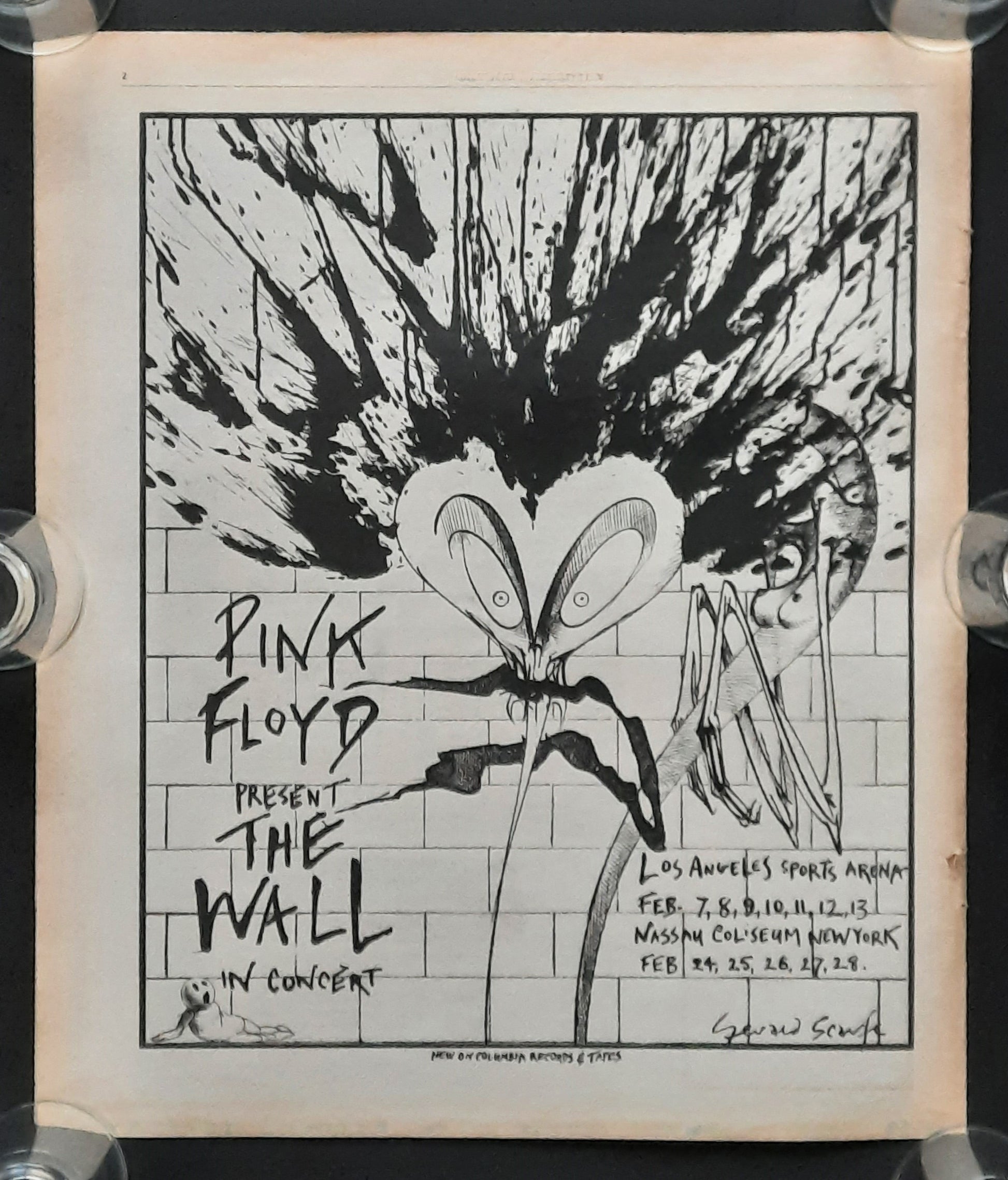 PINK FLOYD 1980 Original Press Advertisement "The Wall - 1st Show Los Angeles & New York" 2