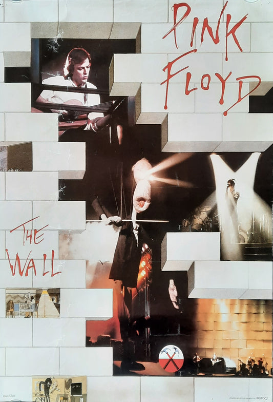 PINK FLOYD 1980 Original Promotion Poster THE WALL "Bigfoot" Version