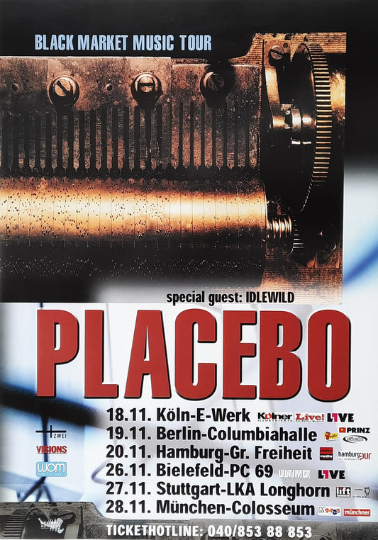 PLACEBO 2000 Original Concert Poster November Köln-München Germany