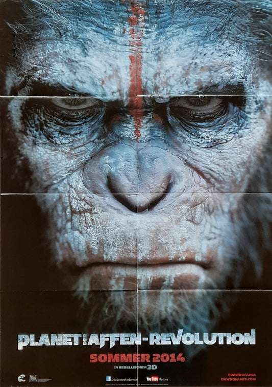 PLANET OF THE APES - REVOLUTION 2014 Original Movie Teaser Poster German 1-Sheet