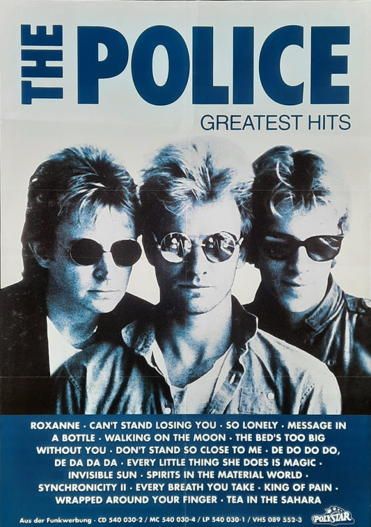 POLICE Original Promotion Poster - 1992 Album GREATEST HITS 1
