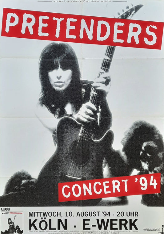 PRETENDERS Original Concert Poster August 10, 1994 Köln Germany 1