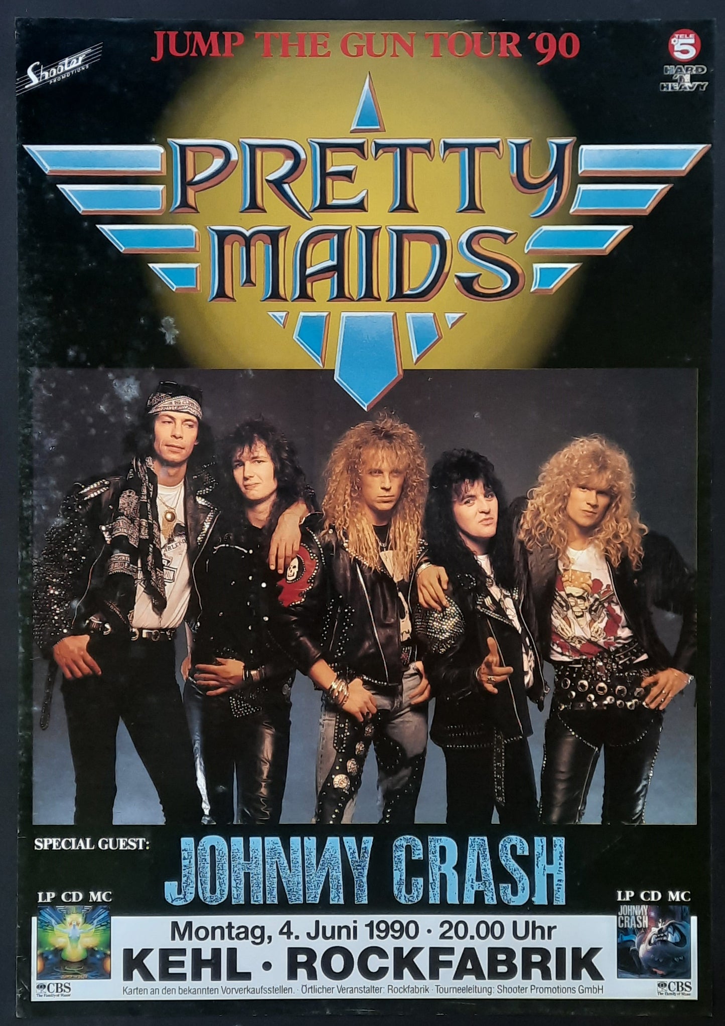 PRETTY MAIDS Original Concert Poster June 4, 1990 Kehl Germany