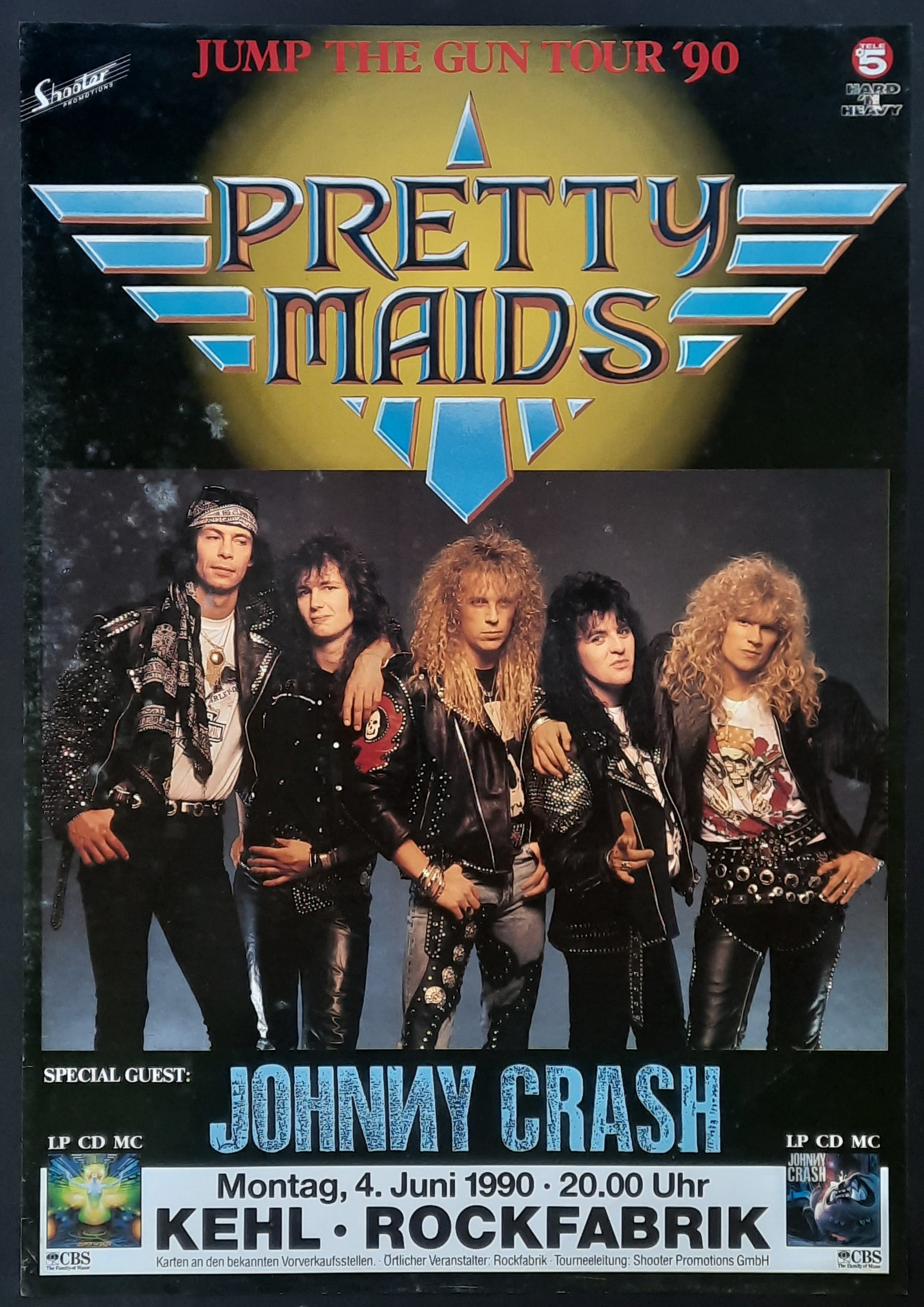 PRETTY MAIDS Original Concert Poster June 4, 1990 Kehl Germany