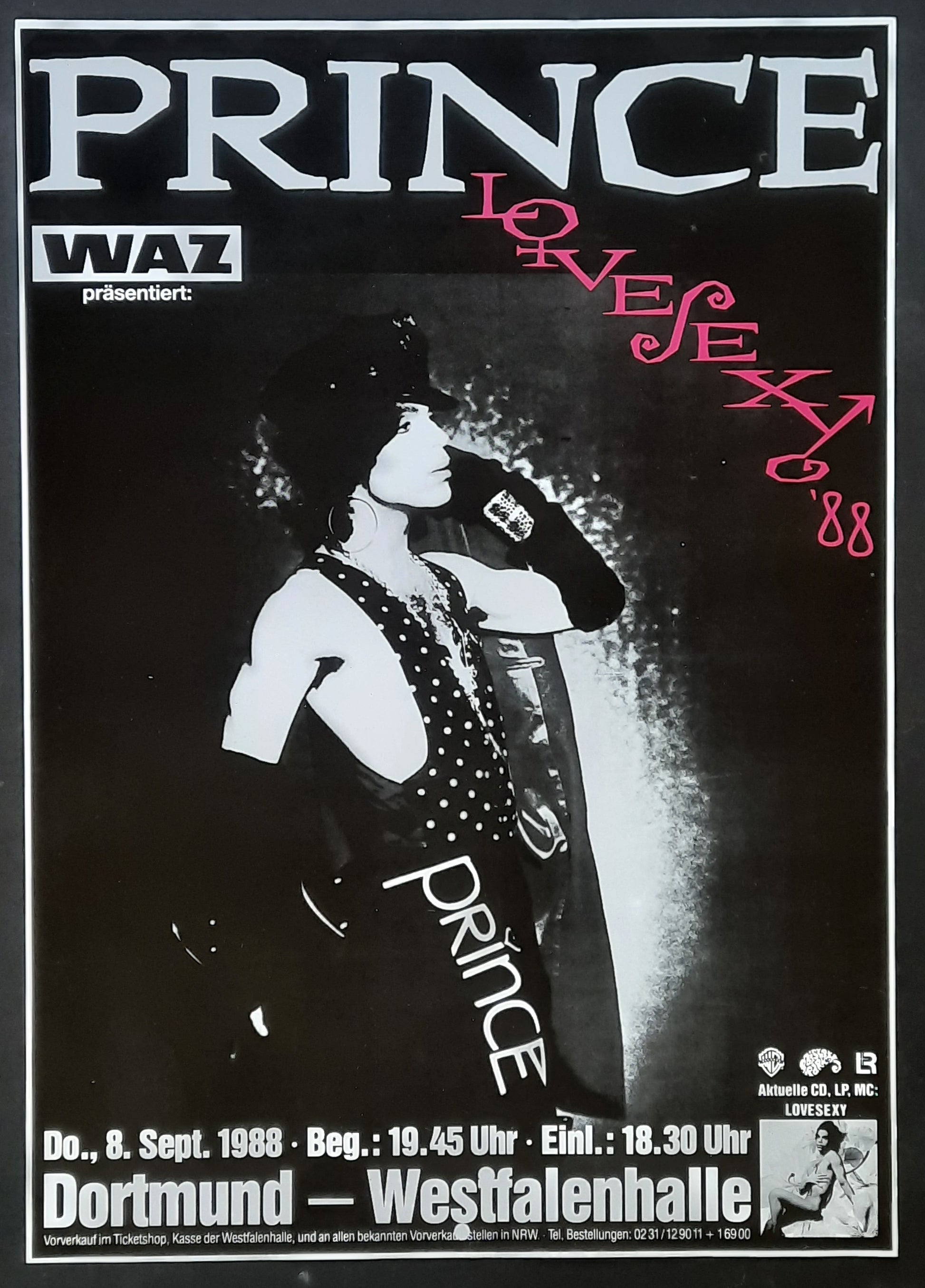 PRINCE Original Concert Poster September 8, 1988 Dortmund Germany