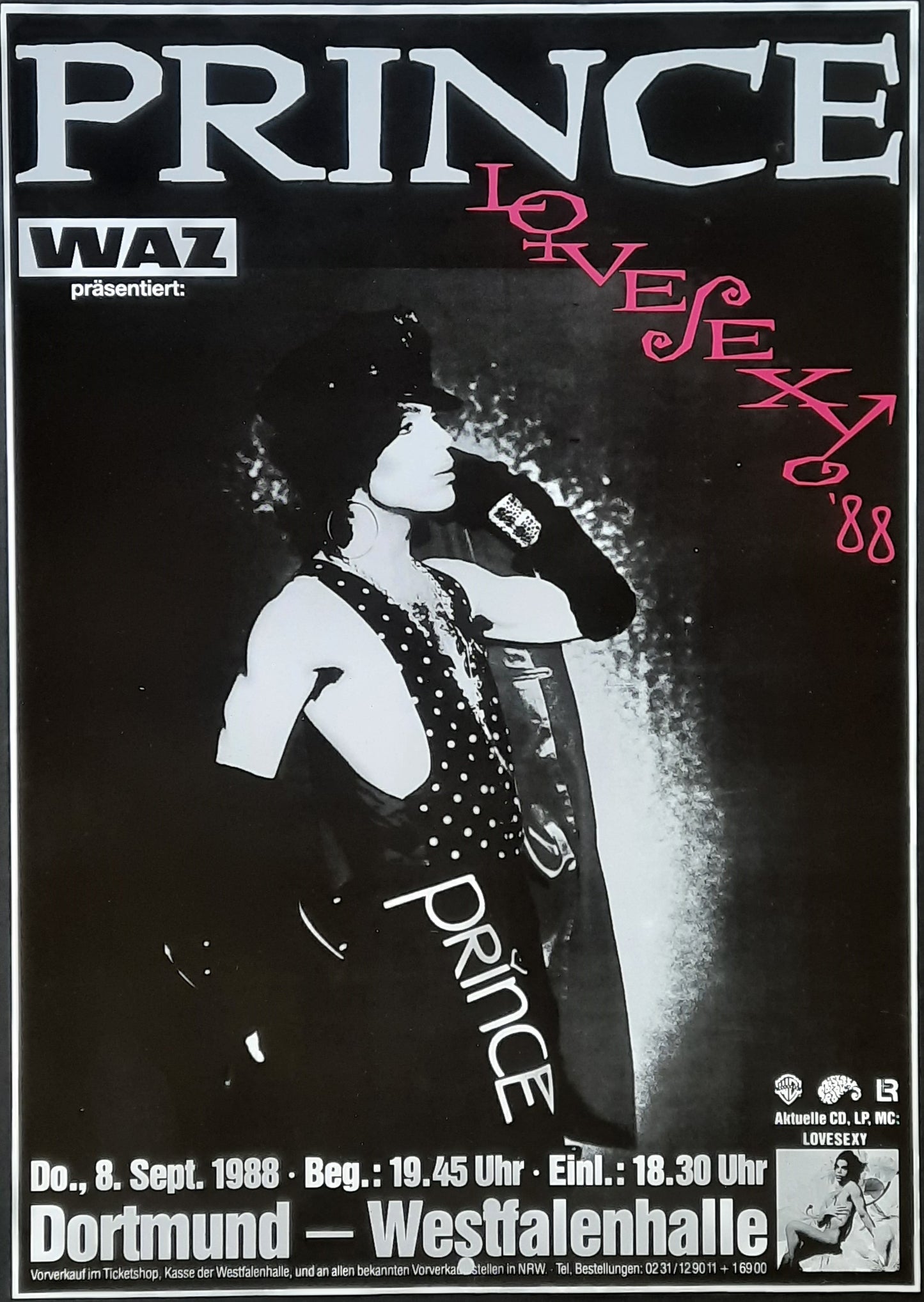 PRINCE Original Concert Poster September 8, 1988 Dortmund Germany 1