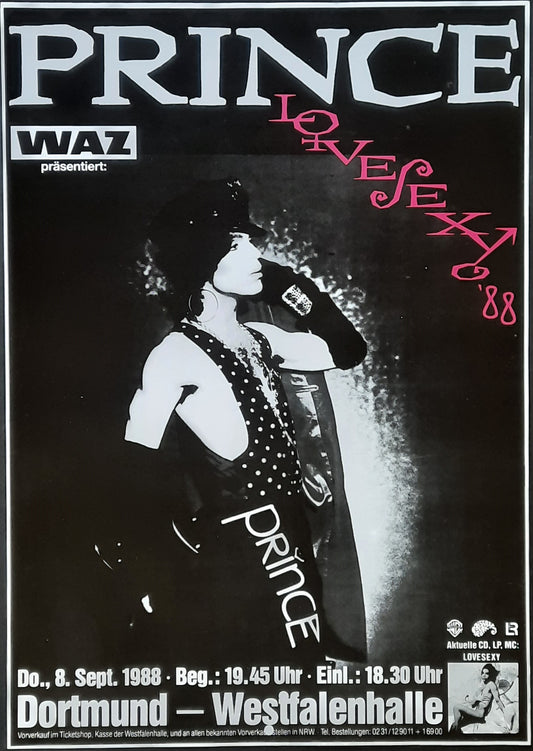 PRINCE Original Concert Poster September 8, 1988 Dortmund Germany 1