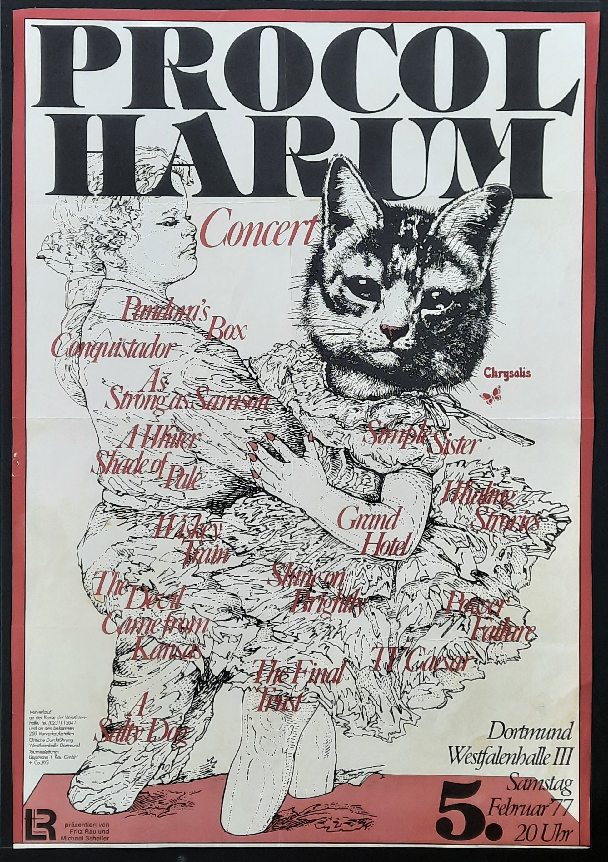 PROCUL HARUM Original Concert Poster February 5, 1977 Dortmund Germany 1