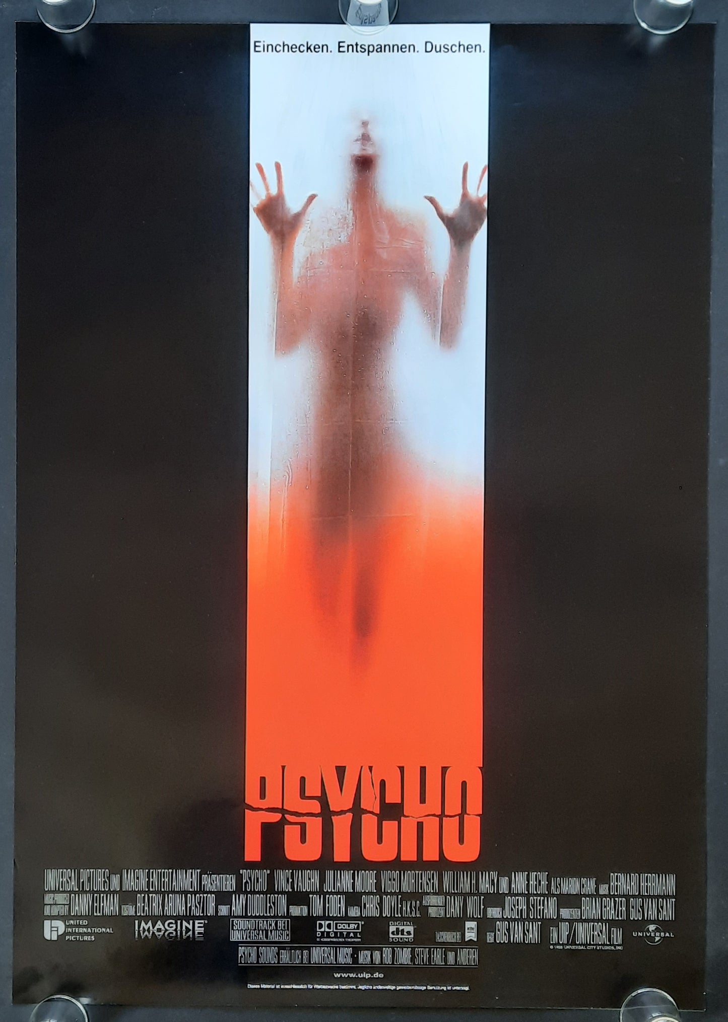 PSYCHO Original Movie Poster 1998 Vaughn Heche German 1-Sheet ROLLED