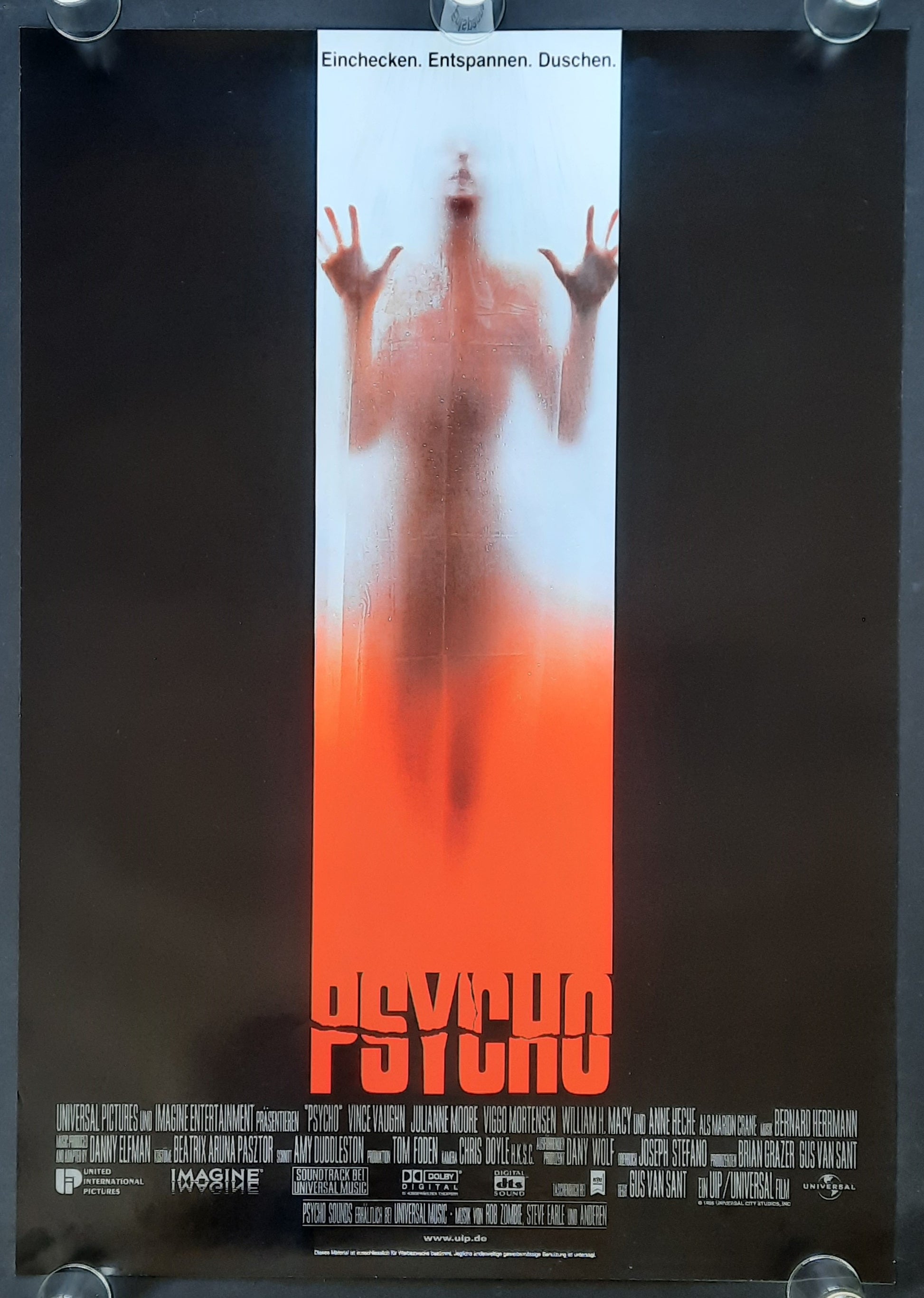 PSYCHO Original Movie Poster 1998 Vaughn Heche German 1-Sheet ROLLED