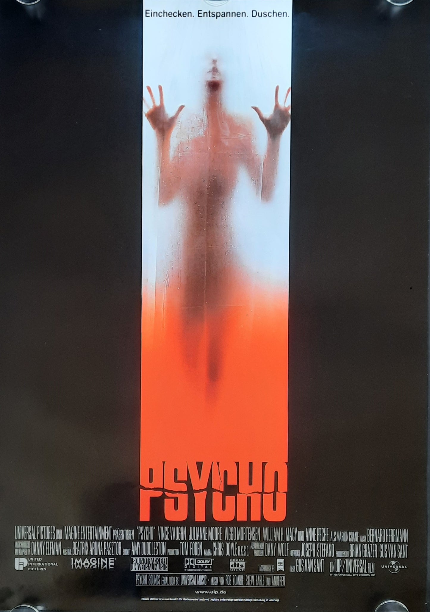PSYCHO Original Movie Poster 1998 Vaughn Heche German 1-Sheet ROLLED 1