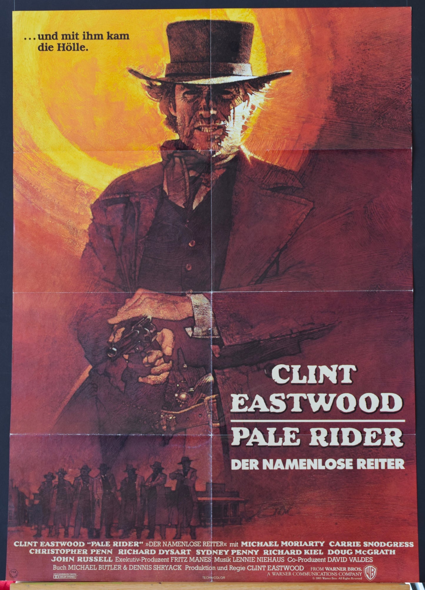 PALE RIDER Original Movie Poster 1985 Clint Eastwood German 1-Sheet