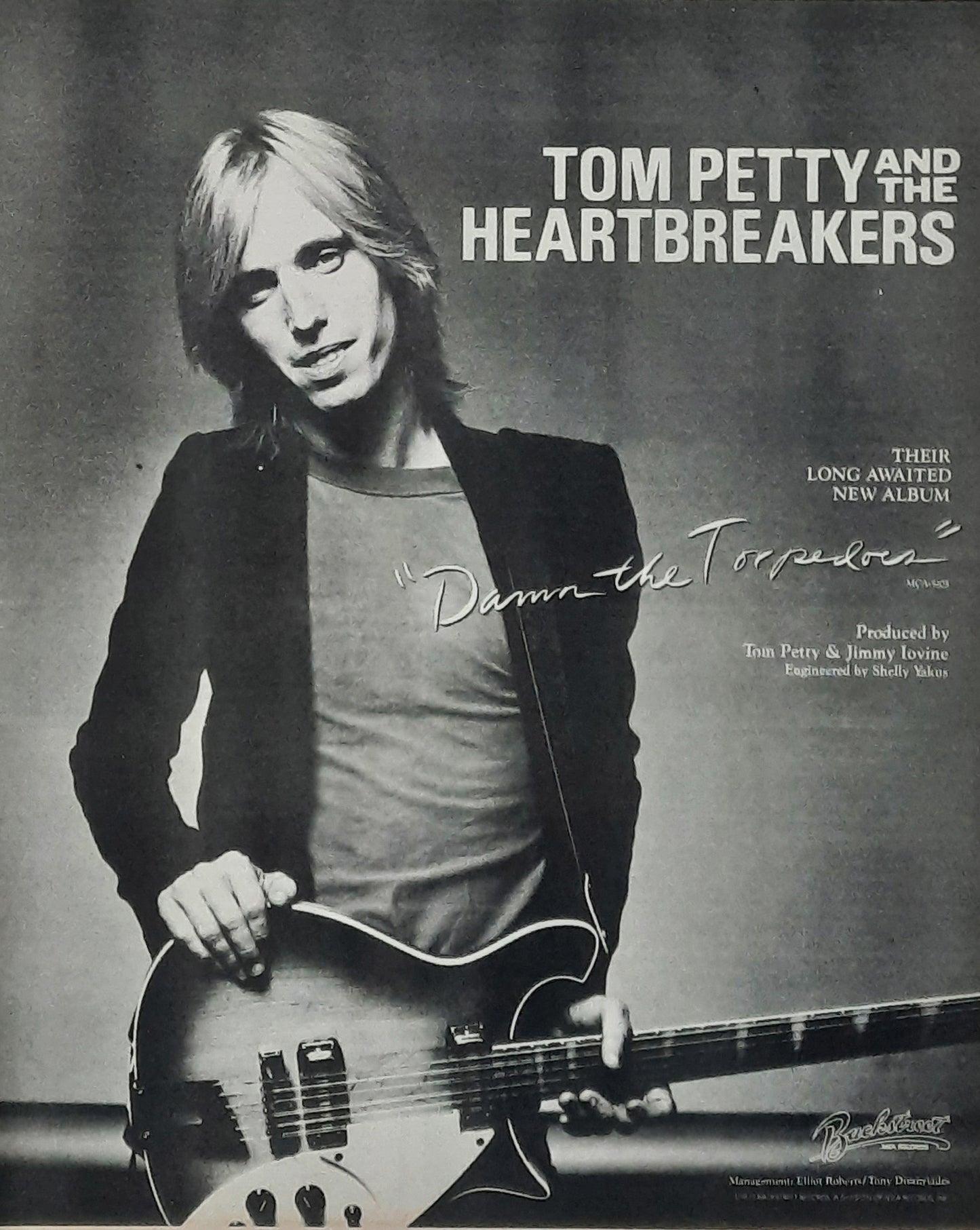 TOM PETTY 1979 Poster/Press Ad Album "Damn The Torpedoes"