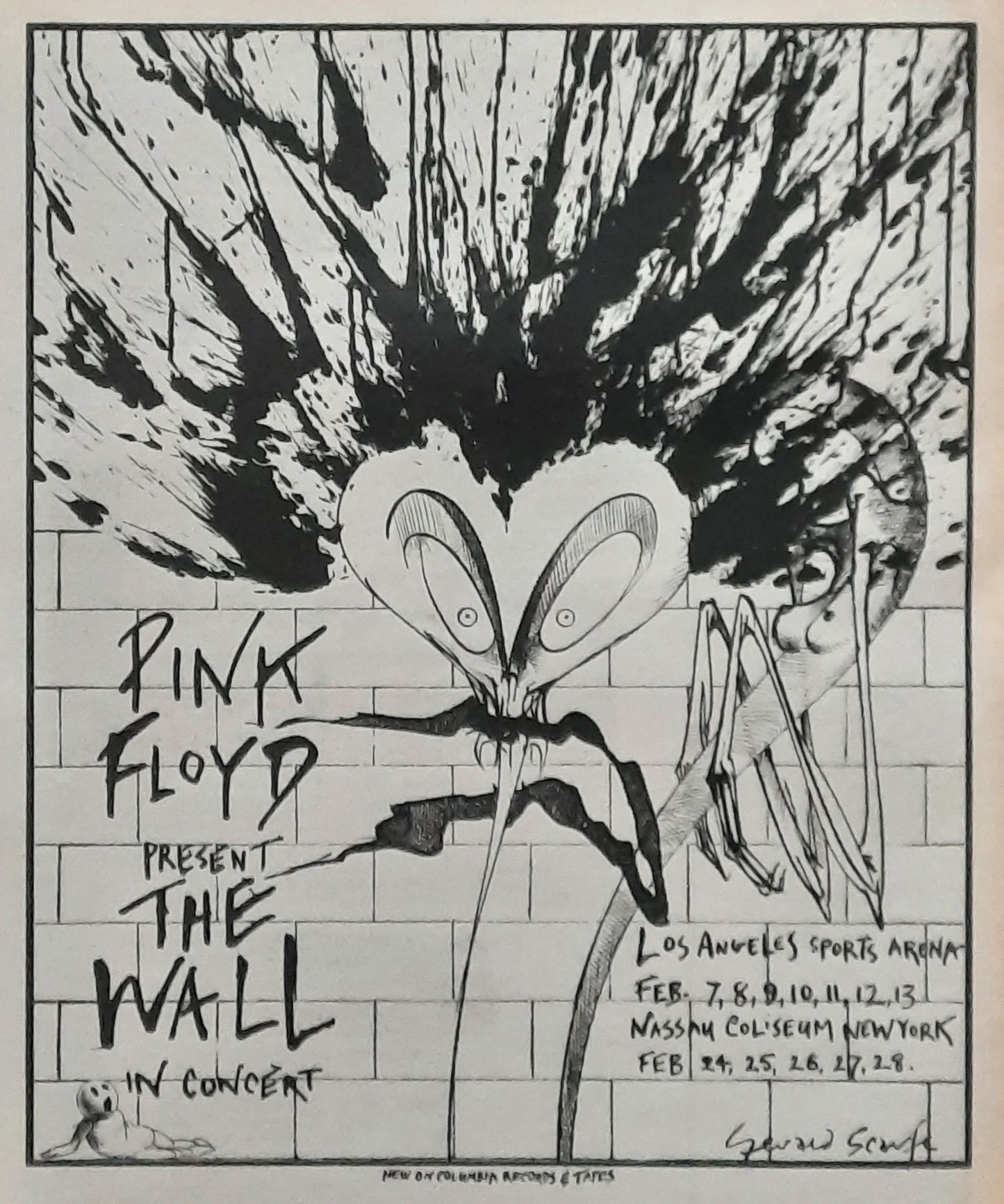 PINK FLOYD 1980 Press Advertisement "The Wall - 1st Show Los Angeles & New York" RARE!!!