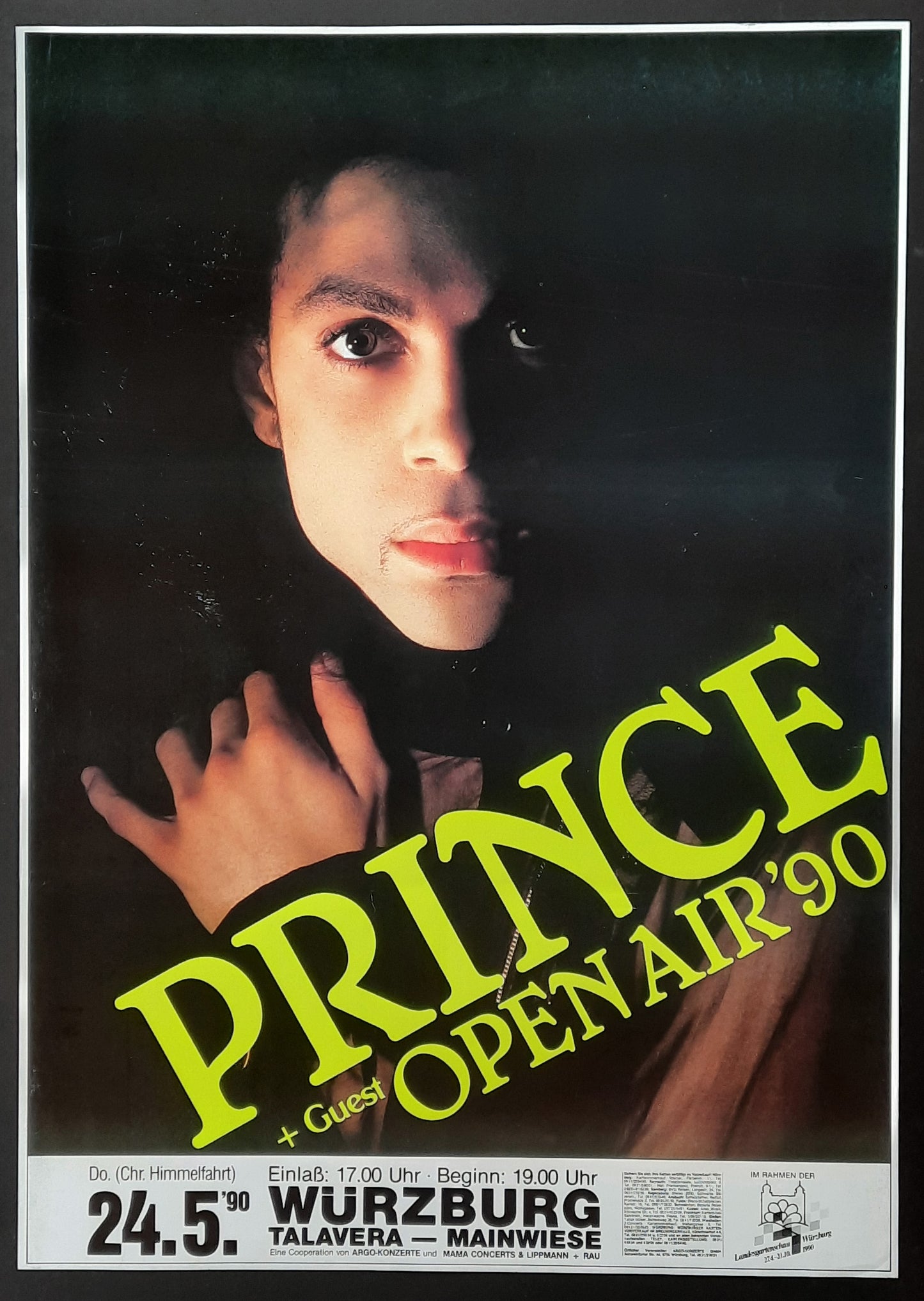 PRINCE 1990 Concert Poster May 24th Würzburg Germany 1st print