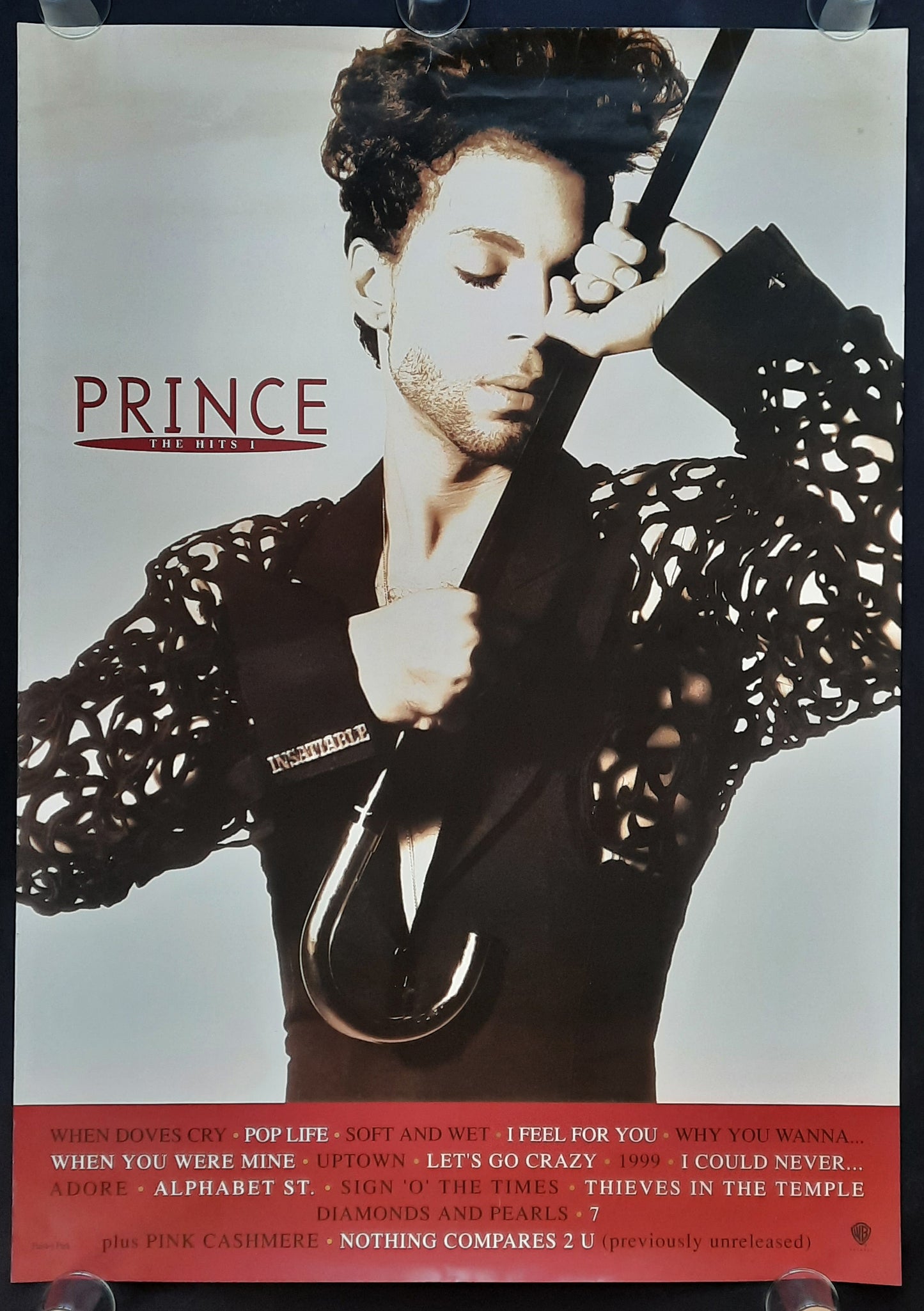 PRINCE 1993 Promotion Poster "The Hits 1" Album 1st print