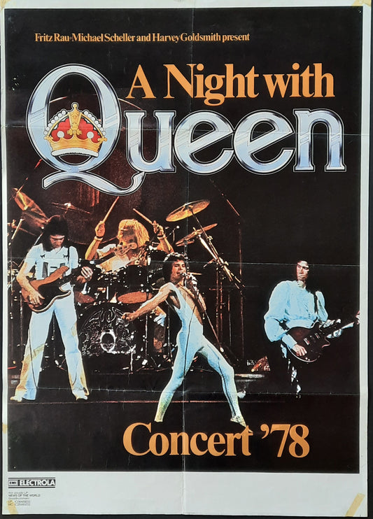 QUEEN Original Concert Poster 1978 (blank) Germany