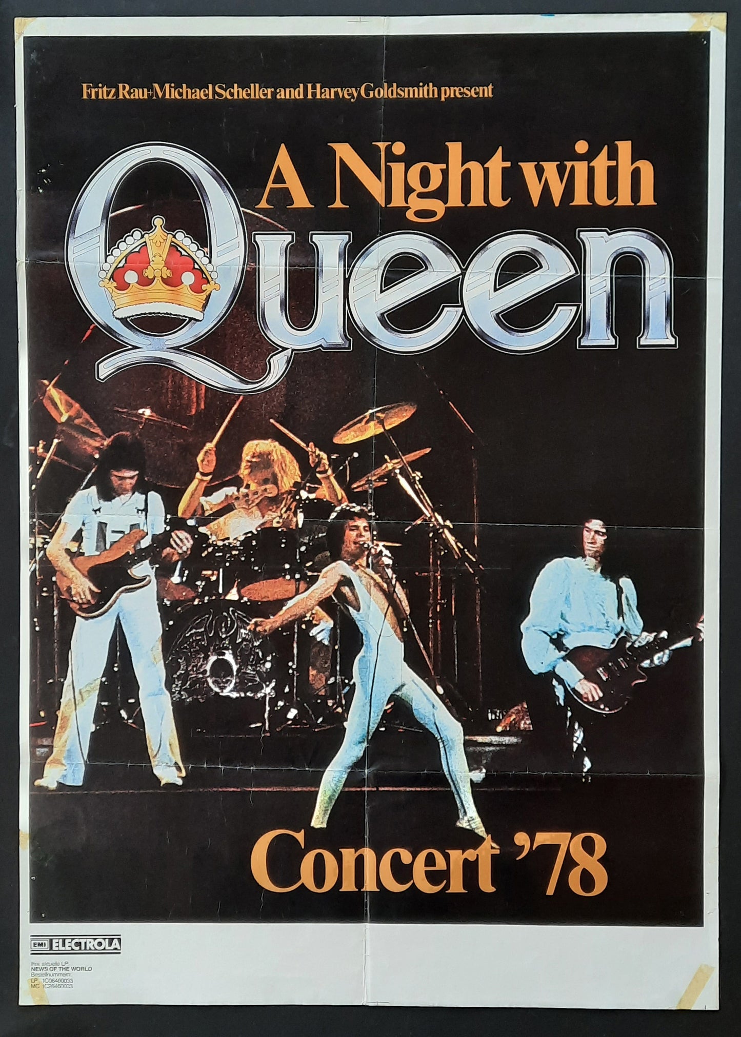QUEEN Original Concert Poster 1978 (blank) Germany 1